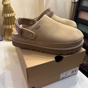UGG Tan Suede Slingback Clogs